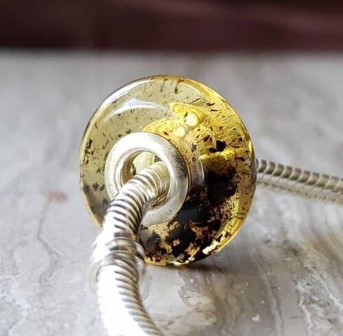 Pandora Style Amber Charm Bead Made of Precious Baltic Amber