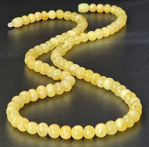 Butterscotch Amber Necklace Made of Baroque Shape Amber Beads