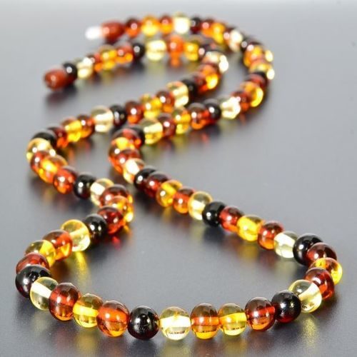 Amber Healing Necklace Made of Four Color Amber