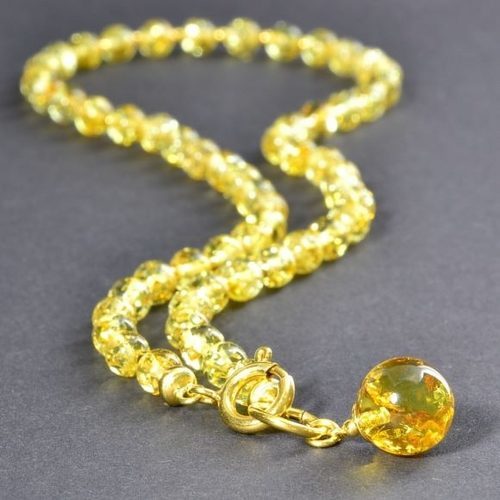 Golden Amber Pendant Necklace - SOLD OUT