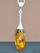Luxurious Amber Silver Pendant