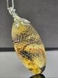 Stunning Large Meteorite Amber Pendant Made of Carved Cloudy Amber