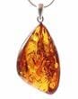 Amber Pendant Made of Precious Cognac Baltic Amber