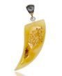 Men's Amulet Pendant Made of Raw Baltic Amber 