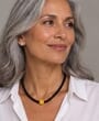 Amber Necklace Made of Black Matte and Butterscotch Amber