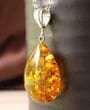  Amber Pendant Made of Honey Color Amber