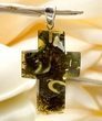 Amber Cross Pendant Cut From A Single Piece Of Baltic Amber