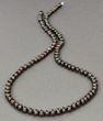 Men's Beaded Necklace Made of Baroque Dark Cherry Amber Beads