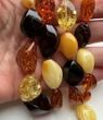 Amber Necklace Made of Faceted Butterscotch Cherry Cognac Lemon Amber