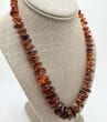 Amber Necklace Made of Nugget Shaped Cognac Color Amber