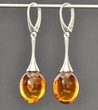 Stunning Amber Drop Dangle Earrings Made of Multiolor Baltic Amber