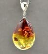 Amber Pendant Made of Colorful Baltic Amber