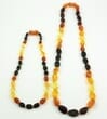 2 Matching Multicolor Amber Necklaces for Mom and Child