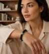 Amber Bracelet Made of Black Amber Color and Turquoise