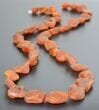 Amber Necklace Made of Cognac Color Amber Rocks - SOLD OUT