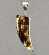 Men's Amulet Pendant Made of Greenish Baltic Amber