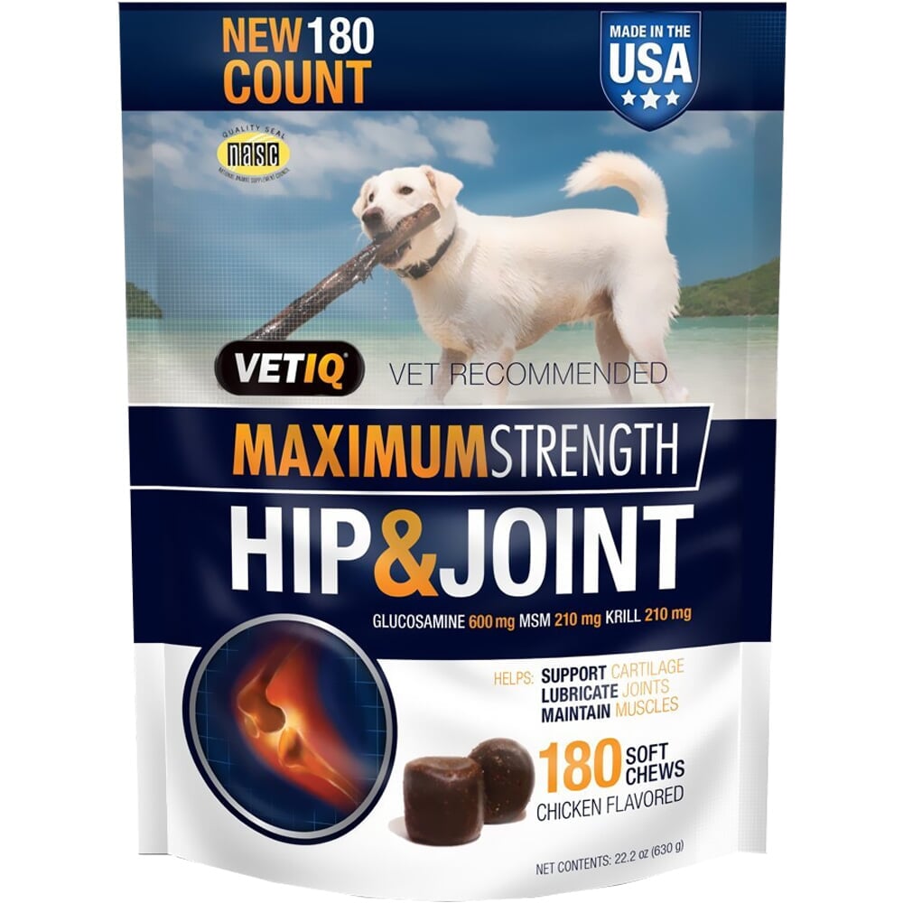 VetIQ Maximum Strength Hip & Joint (180 Soft Chews) Heathypets