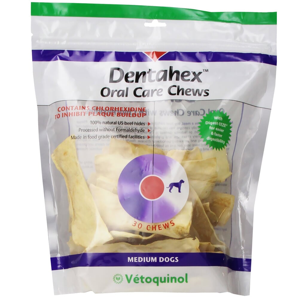 Vetoquinol Dentahex Oral Care Chews with Chlorhexidine for Dogs
