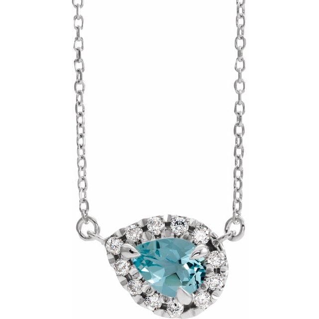 Genuine Zircon Necklace in 14 Karat 