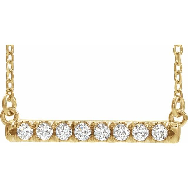 LabGrown Diamond Necklace in 14 Karat Yellow Gold 1/6 Carat LabGrown