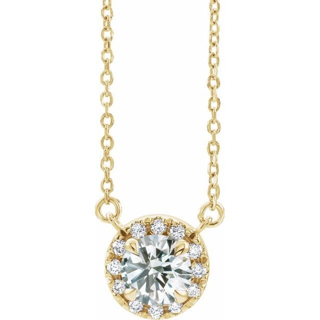 LabGrown Diamond Necklace in 14 Karat Yellow Gold 1 Carat LabGrown