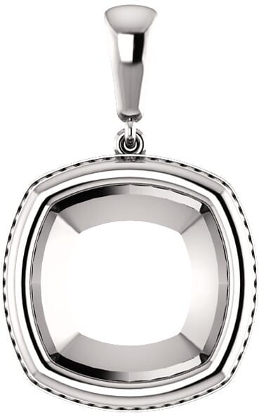 Bezel Set Soiltaire Pendant Mounting 