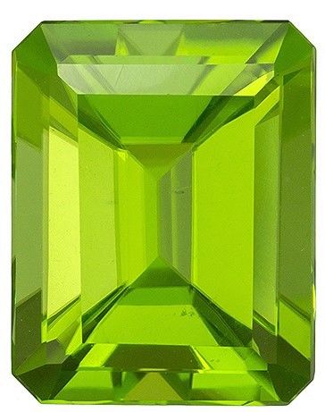 Natural 8.05 Ct Green Peridot Emerald Shape Loose Gemstone C 451