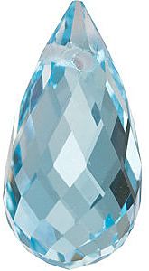 Jewelry Making Briolettes Drops Natural Blue Topaz Teardrop 6x16mm Briolettes Gemstone Teardrop Briolettes Super Blue Topaz Briolettes