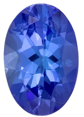 faceted loose gemstone for jewelry setting Violet Blue Tanzanite 0.54 carat 6.3 x 4.3 mm Oval Cut