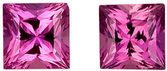 0.41 carats Pink Sapphire Loose Gemstone in Princess Cut, Rich Pink, 3.9 mm
