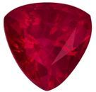 Beautiful Red Ruby Gemstone, 0.52 carats, Trillion Cut, 4.7 mm , Great Low Price