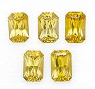 Great Stone Yellow Sapphire Gemstone 0.67 carats, Radiant Cut, 6.1 x 4 mm, with AfricaGems Certificate