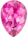 Low Price Genuine Loose Pink Tourmaline Gemstone in Pear Cut, 6.9 x 5 mm, Medium Pure Pink, 0.8 carats