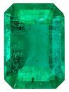 Genuine Emerald Gemstone, 0.86 carats, Emerald Cut, 6.9 x 4.9 mm, A Highly Selected Gem