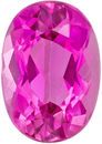 0.87 carats Pink Tourmaline Loose Gemstone in Oval Cut, Rich Hot Pink, 7 x 5 mm