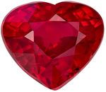 Must See Deal Genuine Loose Ruby Gemstone in Heart Cut, 6.2 x 5.4 mm, Pigeons Blood Red, 1.03 carats