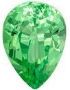 Unique Green Mint Garnet Genuine Gemstone, 1.05 carats, Pear Cut, 7.4 x 5.4  mm , Top Top Gem - Low Cost