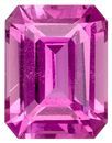 Engagement Stone Pink Sapphire Gemstone 1.42 carats, Emerald Cut, 6.9 x 5.3 mm, with AfricaGems Certificate