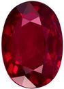 Fine Gem GIA Certified Genuine Loose Ruby Gemstone in Oval Cut, 7.92 x 5.62 x 3.51 mm, Vivid Rich Red, 1.49 carats