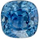 Excellent Genuine Loose Blue Green Sapphire Gemstone in Cushion Cut, 6.1 x 6 mm, Vivid Teal Blue Green, 1.59 carats