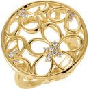 0.17 Carat Floral-Inspired Diamond Ring