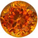 Gorgeous 1.93 carat Orange Sapphire Gemstone in Round Cut 7.1 mm