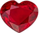 Rare Gorgeous Ruby Genuine Loose Gemstone in Heart Cut, 1.99 carats, Medium Rich Red, 6.92 x 8.12 mm - GIA Certificate