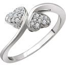 10 Karat White Gold 0.10 Carat Diamond Heart Promise Ring