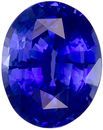 10 x 7.9 mm Blue Sapphire Genuine Gemstone in Oval Cut, Intense Blue, 3.22 carats