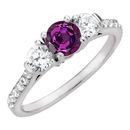 100% Color Change 1 ct GEM Grade Real Brazilian Alexandrite Engagement Ring with Lots of Diamond Accents