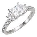 White Diamond Ring in 10 Karat White Gold 1 5/8 Carat Diamond Engagement Ring