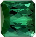 11.3 x 10.7 mm Green Tourmaline Genuine Gemstone in Emerald Cut, Grass Green, 7.97 carats