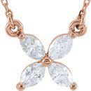 Diamond Necklace in 14 Karat Rose Gold 0.50 Carat Diamond 16