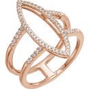14 Karat Rose Gold 0.25 Carat Diamond Geometric Ring